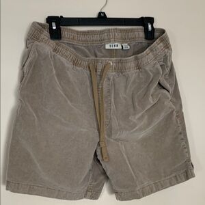MENS Corduroy Taupe Drawstring Shorts